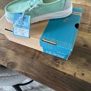 Hey Dude Kids Mint Green Sneakers